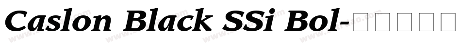 Caslon Black SSi Bol字体转换